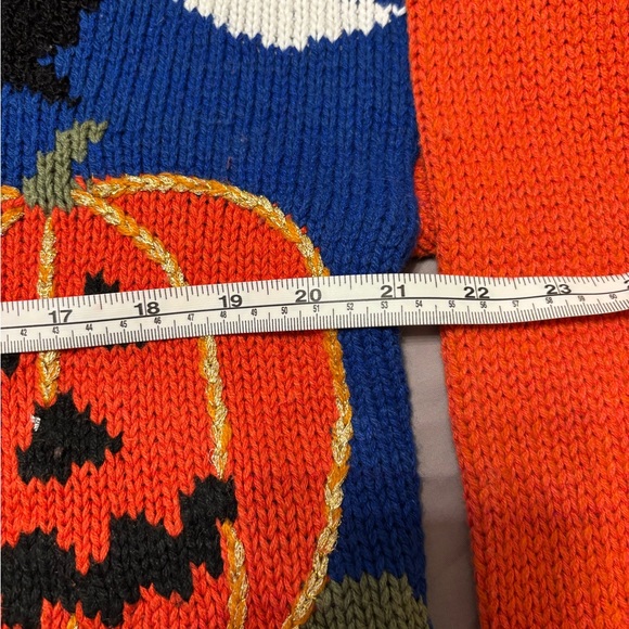 Vinatge Halloween Cardigan Sweater Ghost Pumpkin Witch Spider Web Button Up - Picture 9 of 11